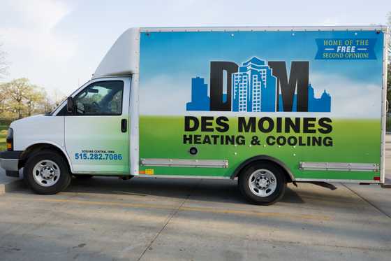 Des Moines Heating & Cooling service van